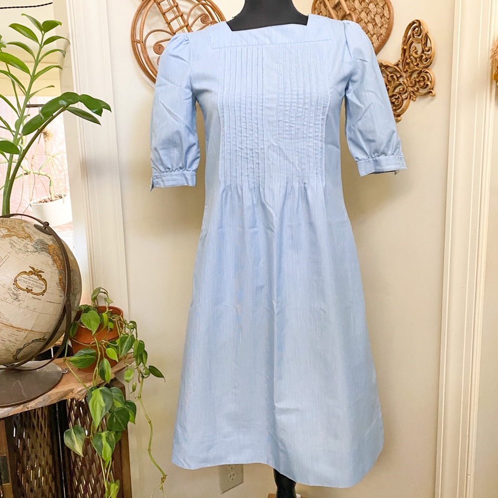 Vintage 60s Blue Shift Dress